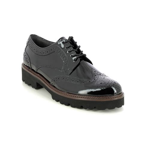 black patent leather brogues women's.